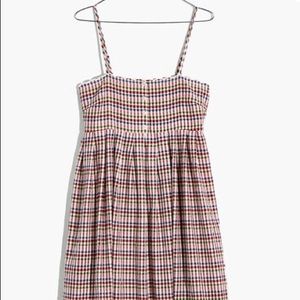 Scalloped Midi Dress in Rainbow Gingham
